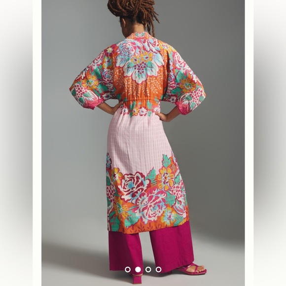 Conditions Apply - NWT - Anthro kimono with waist tie; one size - Picture 2 of 7